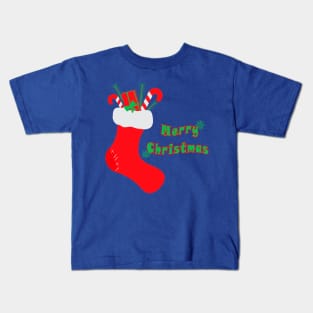 Holly Berry with tagline: Merry Christmas Kids T-Shirt